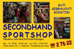 Secondhand-Sportshop mit Fahrrädern und Bekleidung. Öffnungszeiten und Kontaktinformationen.