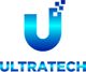 Logotipo com a letra "U" azul gradiente da ULTRATECH, com quadrados no canto superior direito.