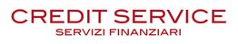 Testo "Credit Service Servizi Finanziari" in rosso su sfondo bianco.