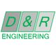 Logo mit grünem "D&R" und "ENGINEERING" darunter auf grauem Hintergrund.