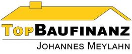 Logo von TopBaufinanz Johannes Meylahn, Dach in Gelb mit Schriftzug in Schwarz und Gelb.