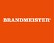 Weißer Text "BRANDMEISTER" auf orangem Hintergrund.