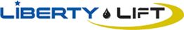 Logo with "Liberty Lift" text, a blue star, black drop, and yellow swoosh design.