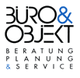 Logo mit Text: "Büro & Objekt, Beratung Planung & Service."