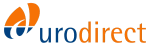 Logo mit orange-blauem Symbol und Schrift "Eurodirect".