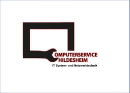Logo: Computerbildschirm mit Schraubenschlüssel, Text: "Computerservice Hildesheim".
