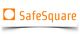 Logo mit orangem Quadrat und weißem Kreis, daneben steht "SafeSquare" in orangener Schrift.