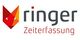 Logo von Ringer Zeiterfassung, mit stilisiertem roten Fuchs und modernem Schriftzug.