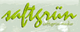 Das Bild zeigt den Schriftzug „saftgrün“ in grüner Schrift auf hellgrünem Hintergrund.