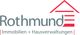 "Logo von Rothmund Immobilien und Hausverwaltungen mit rotem Dachsymbol."