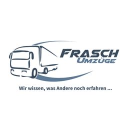 Skizze eines LKWs mit dem Text „Frasch Umzüge. Wir wissen, was Andere noch erfahren...“.