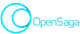 Logo de OpenSaga con círculos azules entrelazados a la izquierda del texto.