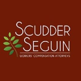 Logo of Scudder Seguin, workers' compensation attorneys, with a branch and leaves graphic.