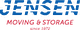 Logo with "Jensen Moving & Storage since 1972" in blue and red text.