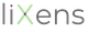 Logo de lixens avec texte gris et vert, points violets sur "i" et "X".