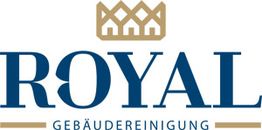 Logo von Royal Gebäudereinigung mit goldener Krone über dem Schriftzug.