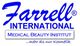 Logo: "Farrell International Medical Beauty Institut - mehr als nur Kosmetik" in Blau.