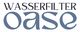 Text: "Wasserfilter Oase" in stilisierter Schriftart auf weißem Hintergrund.