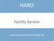HARO Facility Service Logo mit Website: www.Hauswartservice-Roigk.de.