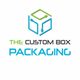 Logo of The Custom Box Packaging with a stylized cube and green and blue text.