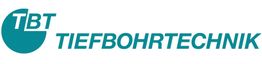 Logo der Firma TBT mit Schriftzug "TIEFBORHTECHNIK" in Türkis auf weißem Hintergrund.