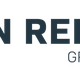 "Logo van Van Reel Groep met een groene en gele balk links."