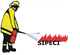Bombero apagando fuego con extintor, texto "SIPECI".