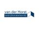 Logo van "van der Horst bedrijfsmakelaardij" met bedrijfsnaam en grafisch element.