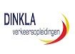 Logo van Dinkla Verkeersopleidingen met rode en gele boogvorm.