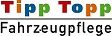 Buntes Logo mit Text: "Tipp Topp Fahrzeugpflege" in verschiedenen Farben auf weißem Hintergrund.
