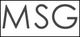 Schwarze Buchstaben "MSG" auf weißem Hintergrund.