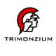 Logo mit stilisiertem Helm in Rot und Schwarz, darunter der Schriftzug "TRIMONZIUM".