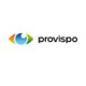 Logo van Provispo met een gekleurd oog vorm aan de linkerkant.