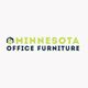 Minnesota Office Furniture logo with green and navy text and geometric icon.