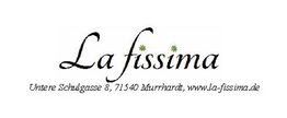 "La fissima Logo mit Adresse: Untere Schulgasse 8, 71540 Murrhardt, www.la-fissima.de"