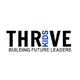 Logo with text: "THRIVE Kids, Building Future Leaders" in black and blue.