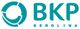 Logo des Unternehmens BKP Berolina mit einem kreisförmigen Symbol links und Text rechts.