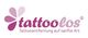 Logo mit lila Blume und Text: "TattoOlos - Tattooentfernung auf sanfte Art".