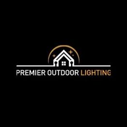 Logo: A house icon with stars, text reads "Premier Outdoor Lighting" on a black background.