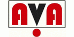 Logo mit den Buchstaben "A", "V", "A" in Rot und Schwarz, darunter ein roter Punkt.