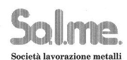 Logo con testo "Sol.Me." e "Società lavorazione metalli" in caratteri neri stilizzati.