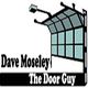 "Logo of a garage door with text 'Dave Moseley The Door Guy' in bold black font."