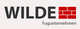 WILDE Logo mit rotem Ziegel-Symbol und dem Wort "Fugunternehmen" darunter.