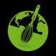 Globo verde con batidor en negro, simbolizando la cocina y el mundo en fondo negro.