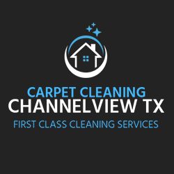 Logo for Carpet Cleaning Channelview TX, featuring a house icon and "First Class Cleaning Services."