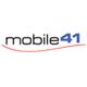 Text "mobile41" in Schwarz und Blau, darunter eine rote Welle.