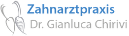 Logo der Zahnarztpraxis Dr. Gianluca Chirivi mit Zahn-Symbol links vom Schriftzug.