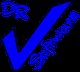 Blaues Logo mit dem Text "DR Software" und einem stilisierten blauen Häkchen.