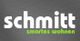 Schriftzug: "schmitt smartes wohnen" auf grauem Hintergrund.