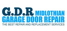 Text: "G.D.R. Midlothian Garage Door Repair - The Best Repair and Replacement Services"